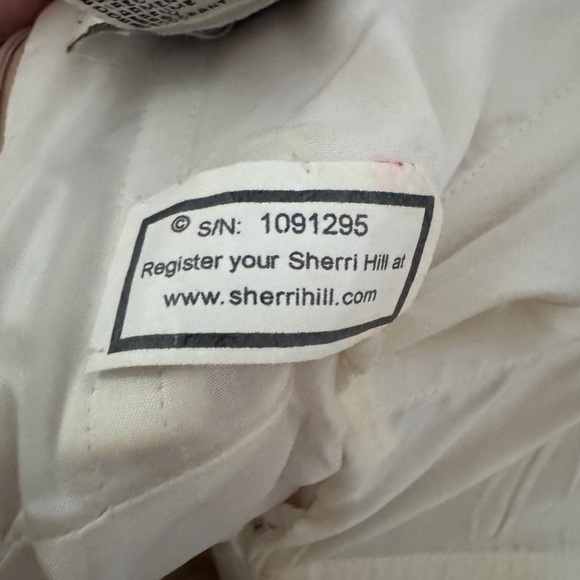 Sherri Hill Pink Strapless White Lace Hoco BabyDoll Dress Bow Short Mini Size 6 - Picture 8 of 12